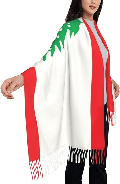 Lebanon Flag Shawl