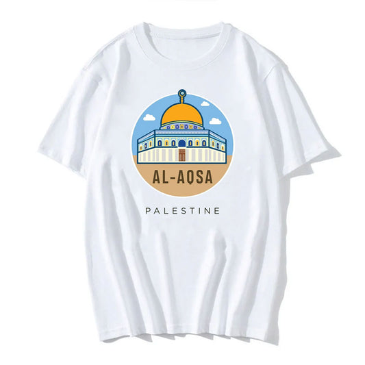 XS / English / White Al Aqsa Emblem Shirt | Project Palestine