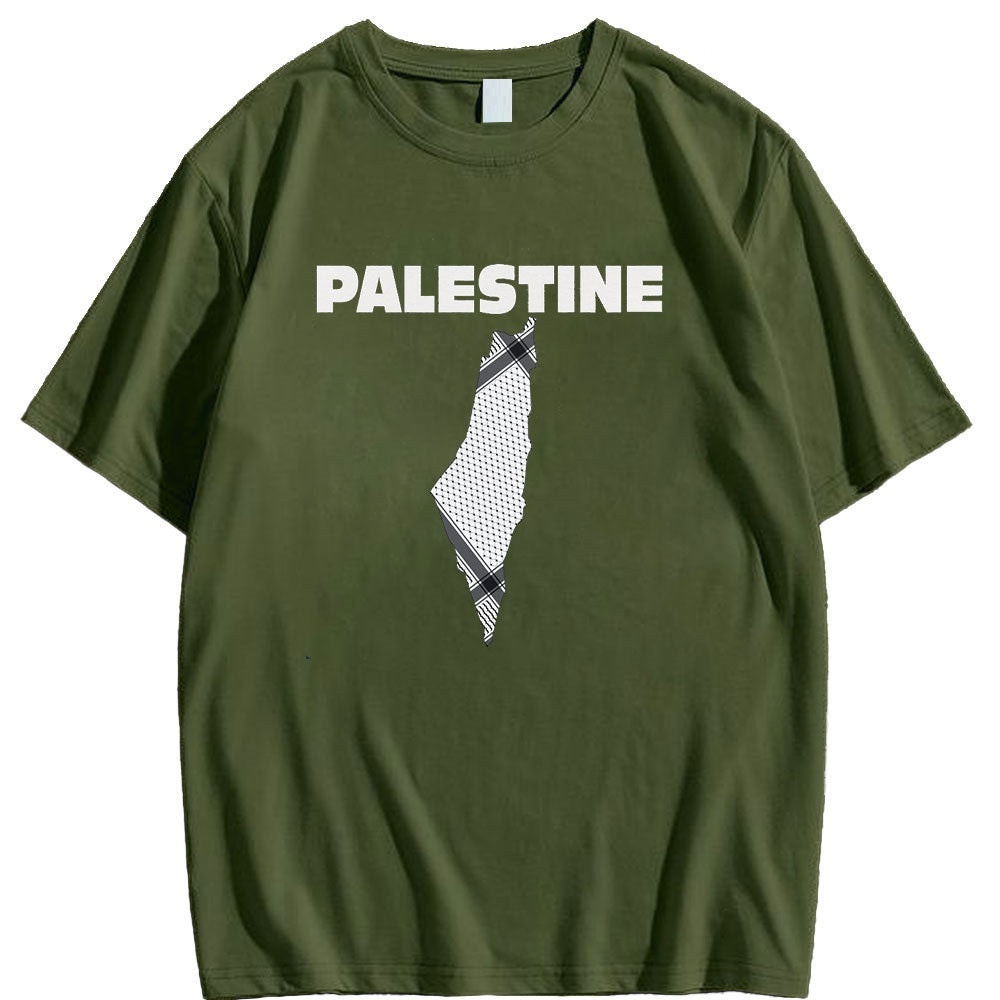 Palestine and Keffiyeh Geography Shirt