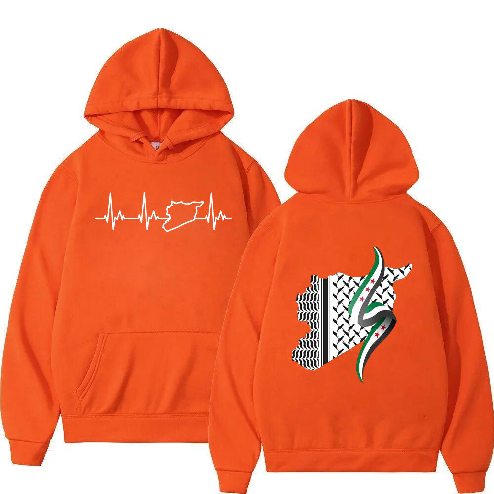 Syrian Keffiyeh & Heartbeat Hoodie