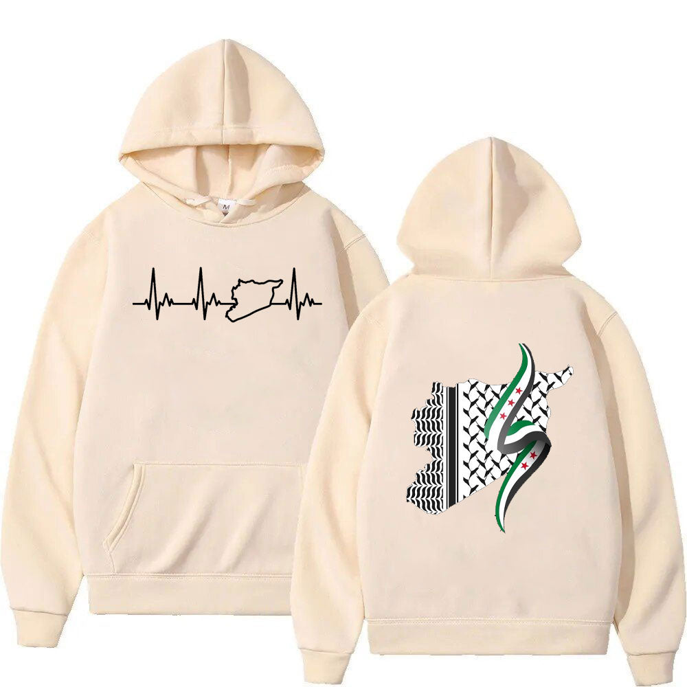 Syrian Keffiyeh & Heartbeat Hoodie