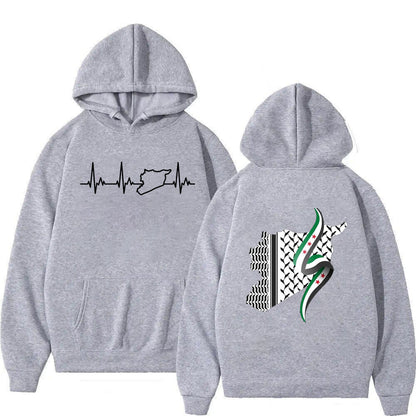 Syrian Keffiyeh & Heartbeat Hoodie