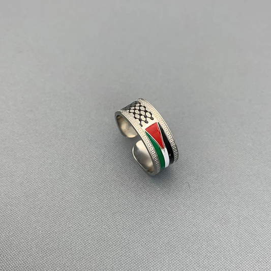 Keffiyeh & Flag Ring