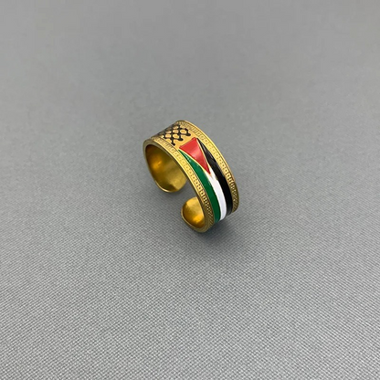 Keffiyeh & Flag Ring