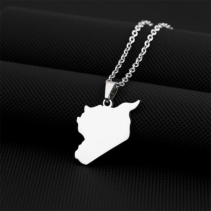 Filled Syrian Geography Necklace/Chain