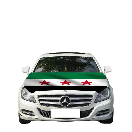 Syrian Flag Car Hood Cover