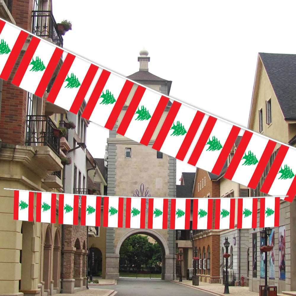 Lebanese String Banner Flags (20 Pieces)