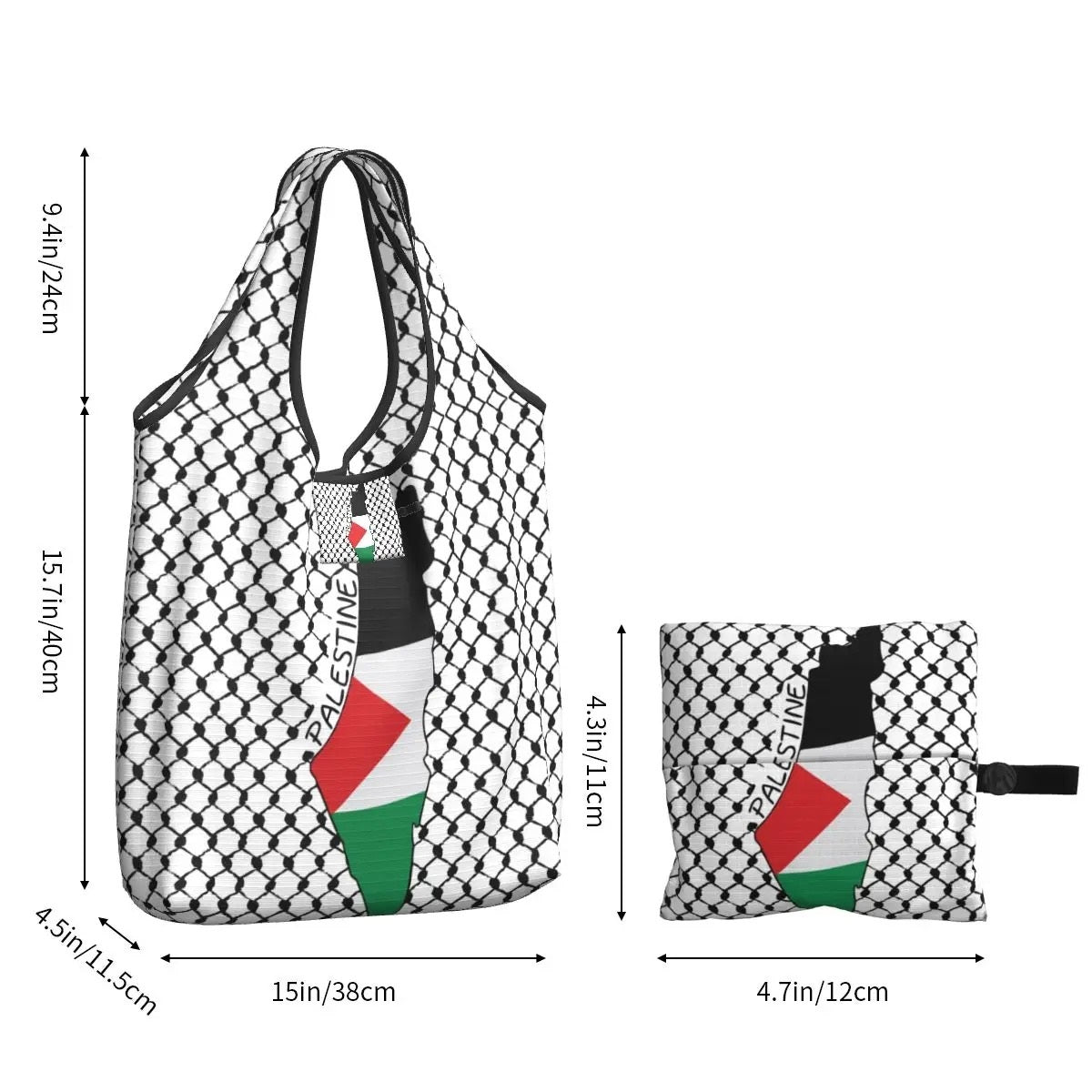 Keffiyeh & Geography Bag