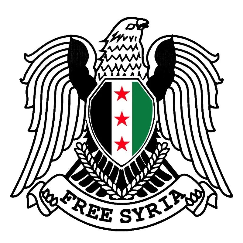 Syrian Coat of Arms Sticker (English)