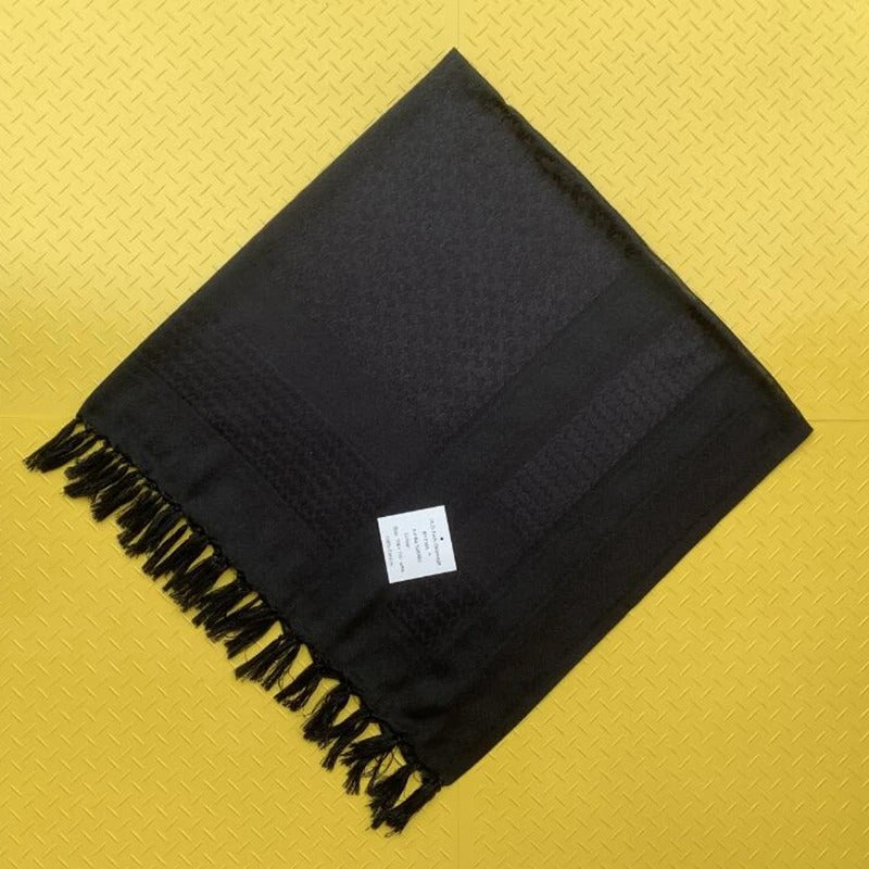 Black / 50 x 50 Inches (125 x 125 cm) Original Kuffiya Scarf | Project Palestine