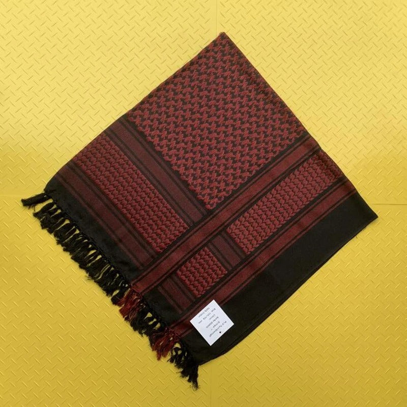 Black Red / 50 x 50 Inches (125 x 125 cm) Original Kuffiya Scarf | Project Palestine