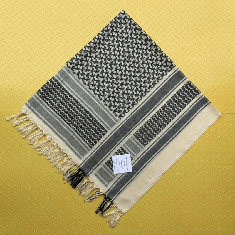 Light Gray / 50 x 50 Inches (125 x 125 cm) Original Kuffiya Scarf | Project Palestine