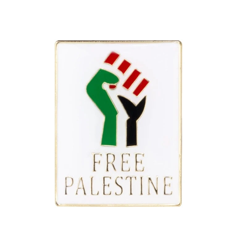 10 Pieces / Free Palestine Fist / 0.65 x 0.76 Inches (19 x 16 mm) Palestine Solidarity Pins (10 Pieces) | Project Palestine