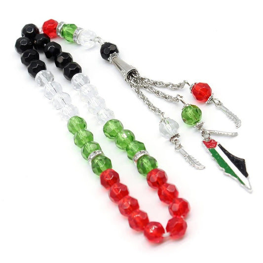 With Flag / 33 Beads Palestine Tasbeeh Bead Counter | Project Palestine